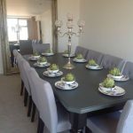 8-10 seater Large Dining table, High gloss black + painted top,made