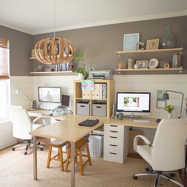 Two Person Desk Design for Your Wonderful Home Office Area