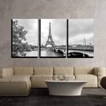 Amazon.com: wall26 - 3 Piece Canvas Wall Art - Paris Eiffel Tower