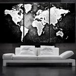 Aliexpress.com : Buy 3 Piece Modern Canvas Painting World Map Wall