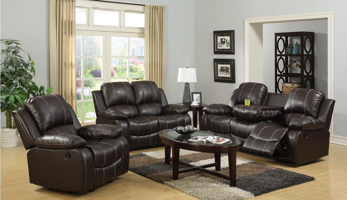 Master Furniture 3 piece reclining living room set 3118 - The