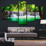 5 Pieces Unframed Large Modern Abstract Art -HD waterfall canvas
