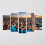 Modern 5 Piece Wall Art Painting Canvas Prints Frames Picture of