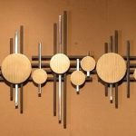 Abstract Wall Sculpture Contemporary Geometric Abstract Wood Metal