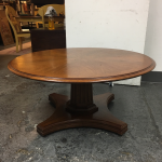 Round Adjustable Height Table From Coffee to Dining | Chairish
