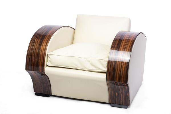 Art Deco South African Macassar Club Chair / Armchair u2013 Le Deco Style