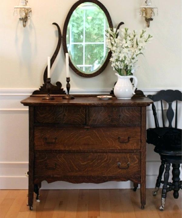 Antique Chest Of Drawers With Mirror Antique Chest Of Drawers Brown