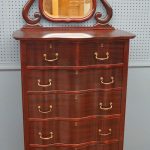 Antique Chest Of Drawers With Mirror |  Era Mahogany Serpentine