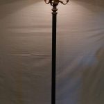 Antique Mogul Candelabra Torchiere Floor Lamp Light w/ Milk Glass
