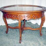 Antique Glass Top Coffee Table - Rascalartsnyc