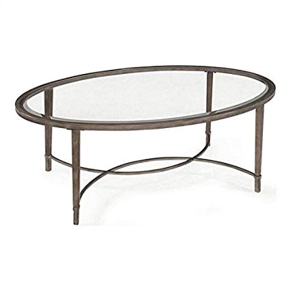 Amazon.com: Beaumont Lane Glass Top Coffee Table in Antique Silver