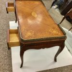 Antique Inlaid Glass Top French Coffee Table | Chairish