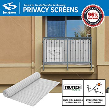 Fenpro Balcony Privacy Screen PVC Slat Roll for Apartment Balcony