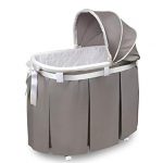 Amazon.com : Wishes Oval Rocking Baby Bassinet with Bedding, Storage