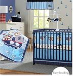 Amazon.com: Brandream Nautical Crib Bedding Sets with Bumper Blue