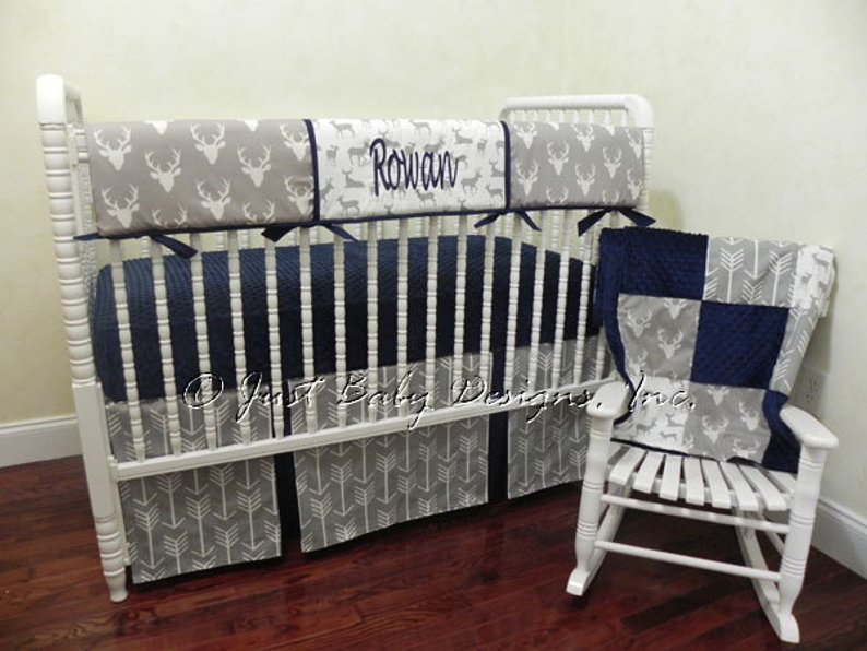 Baby Boy Bedding Set Rowan Boy Crib Bedding Crib Rail | Etsy