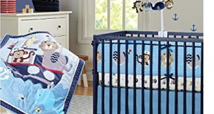 Amazon.com: Brandream Nautical Crib Bedding Sets with Bumper Blue