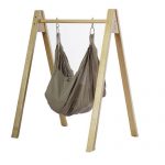 CuddlyCoo Baby Hammock/Cradle With Stand - Organic Cotton And Wood