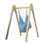 CuddlyCoo Baby Hammock/Cradle with Stand - Polyester mesh and Wood