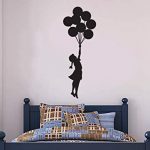 Banksy Wall Decal - Hanging Balloon Girl Wall Decal, Banksy Decal
