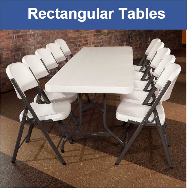 Lifetime Folding Tables - Banquet, Round, Card, and Church