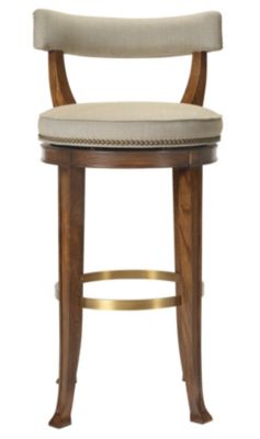 Newbury Swivel Curved Back Bar Stool from the 1911 Collection