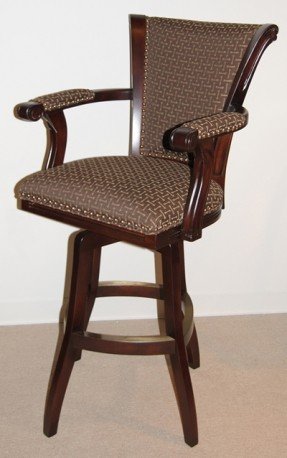 Upholstered Arm Swivel Bar Stool Foter Pertaining To Stools With