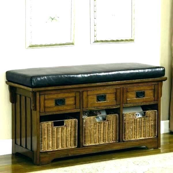Small Bathroom Bench Seat With Storage In Standard Height