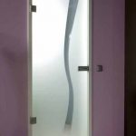 Bathroom entry doors with frosted glass and aluminum frame doors