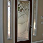 Glass Doors - Frosted Glass Front Entry Doors - PALMS 2D - Beach