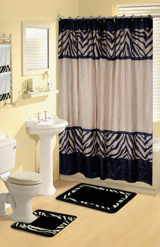 Home Dynamix Boutique Deluxe Shower Curtain and Bath Rug Set: BOU 6