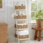 Ainsley Ladder Floor Storage with Baskets | Pottery Barn