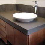 Concrete vanity top with vessel sink. #Concrete #Vanity Tops