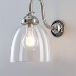 Old School Electric glass swan arm wall light - Holloways of Ludlow