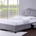 Amazon.com: Baxton Studio BBT6329-King-Grey Armeena Linen Modern