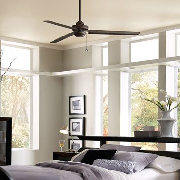 Bedroom Ceiling Fans: LED Lights, Brushed Nickel, & Remote Controls