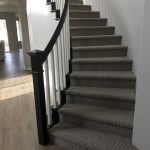 Herringbone stairway carpet. Best stair carpet for high traffic areas.  Tuftext carpet by Shaw.