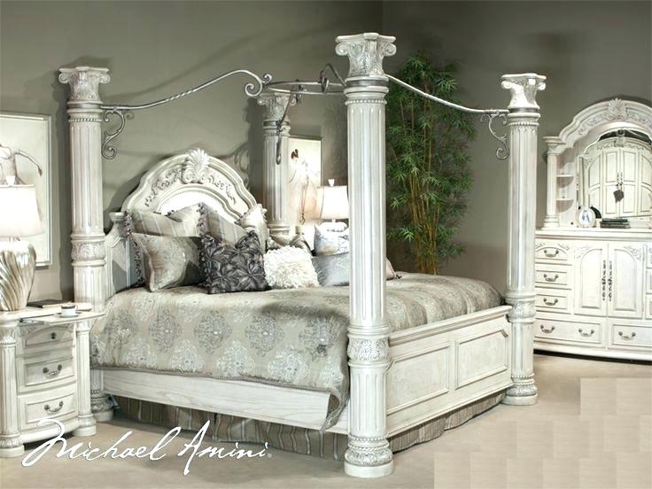 Four Poster King Bedroom Set Cherry 3 King High Poster Bed Cal King