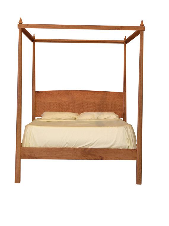 Pencil Post Bed with Canopy by TYFineFurniture on Etsy | Bedroom
