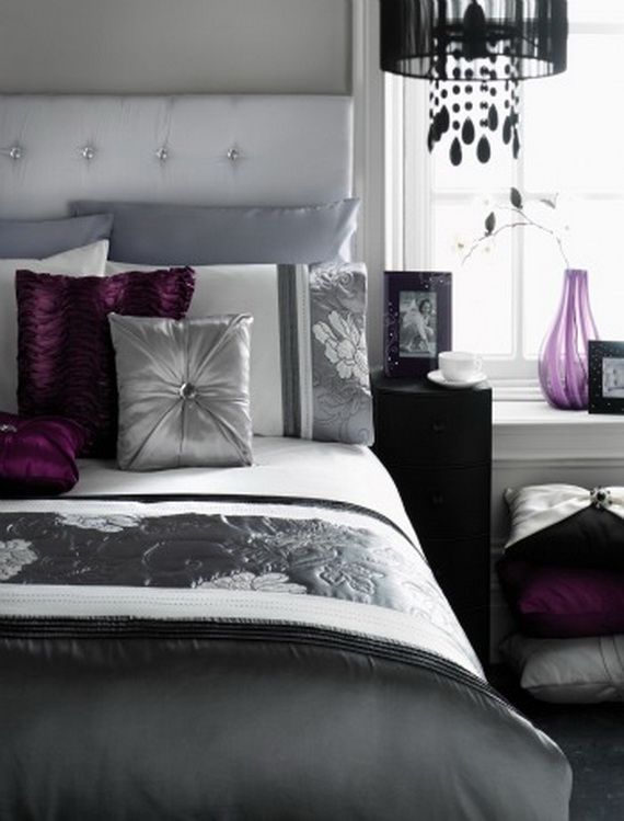 Elegant Black Bedroom Decorating Ideas | Swanky Decor | Silver