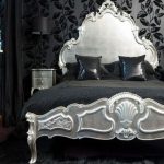 Elegant Black Bedroom Decorating Ideas | Gothic decor | Silver