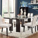 UNIQUE LED LIGHT UP DINING TABLE & CHAIRS BLACK WHITE LEATHERETTE