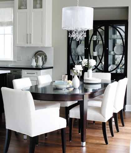 Black And White Dining Room Set - Salongallery Dining Room