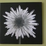 Painting Ideas Flower Acrylics Black White Diy Art - Tierra Este | #1959