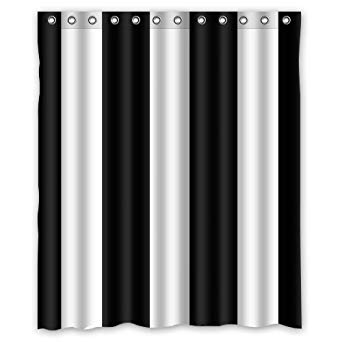 Amazon.com: Custom Striped Black White Shower Curtain 60