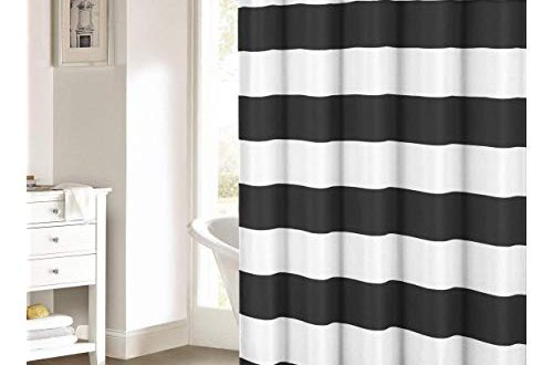 Black And White Striped Shower Curtain – redboth.com