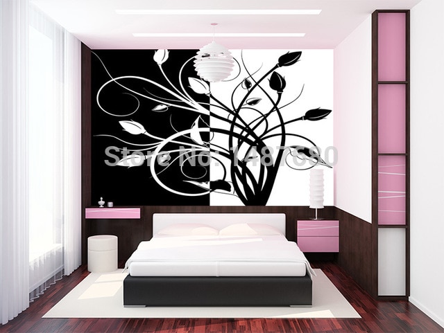 beibehang Abstract black and white pattern Large mural wallpaper