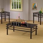 3 PC Black Coffee Table & End Table Set 701524 | Savvy Discount