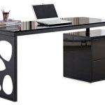 J&M Furniture KD01R Modern Office Desk in Black - Contemporary