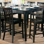 Amazon.com - Contemporary Style Black Counter Height Dining Table